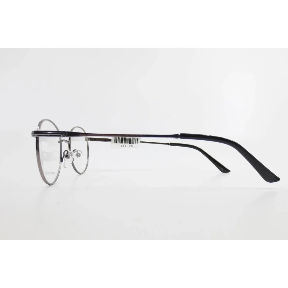 ECCA 1545 MM 20213 Eyeglasses Round Gunmetal Gray Metal Frames 48-20-145 Mens